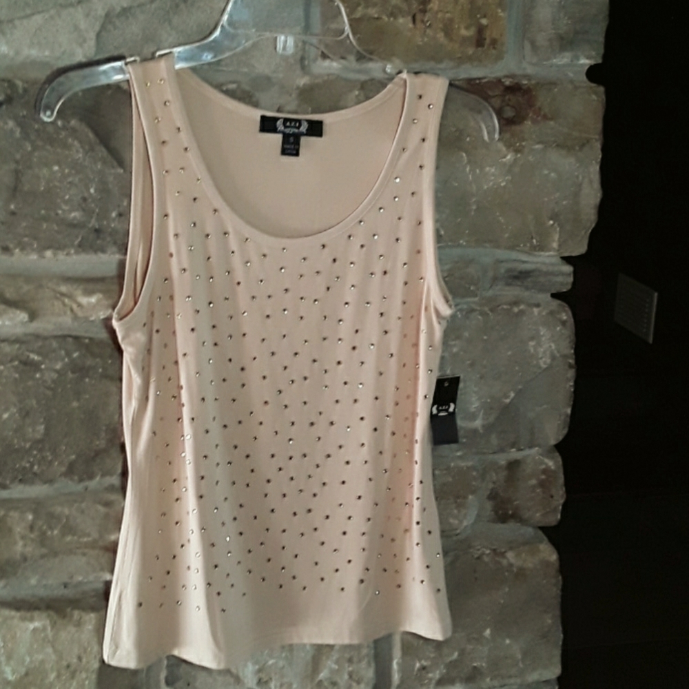 Rhinestone studded tank top
